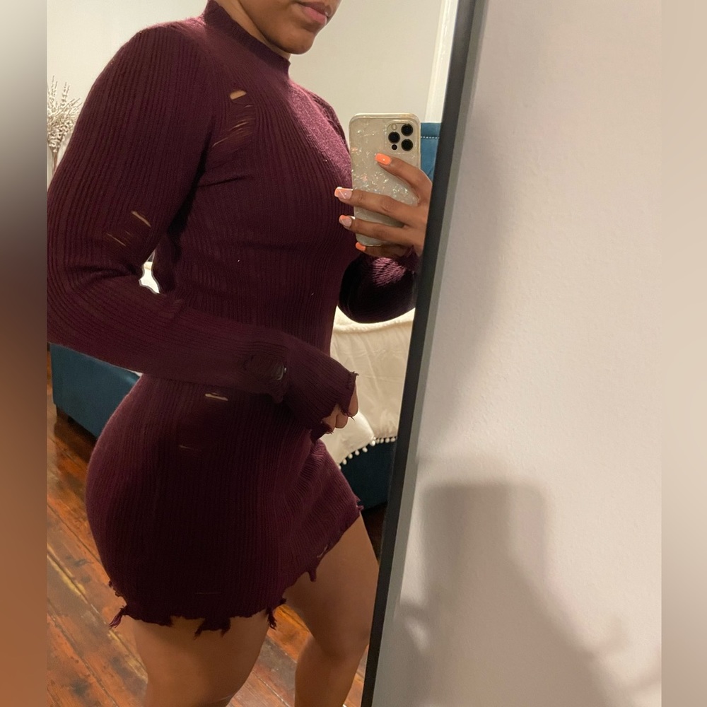 Forever 21 Distressed Sweater Dress